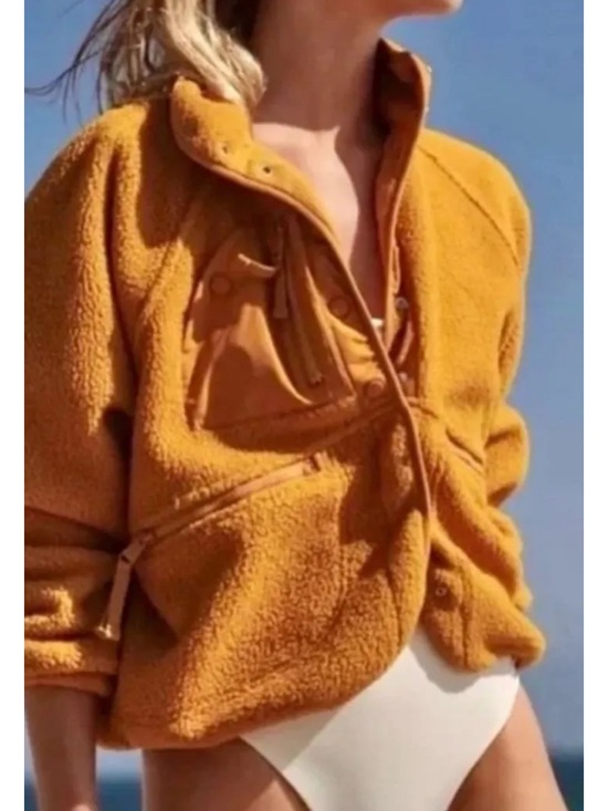 Free People Jackets & Blazers - Free People | Hit The Slopes Fleece Russet Orange XS